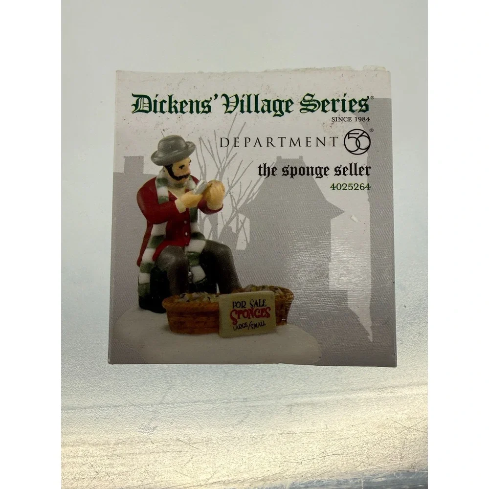 Department 56 Dickens Village Series The Sponge‎ Seller Figurine 4025264 Boxed